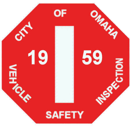 (image for) 1959 Nebraska Inspection sticker (Omaha)